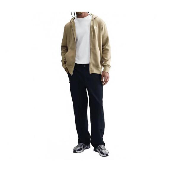 NEW NIKE men's full-zip fleece hoodie in parachute beige